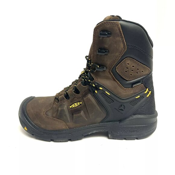 Keen Men's Dover Waterproof Comp Toe Work Boots Brown 10.5 M